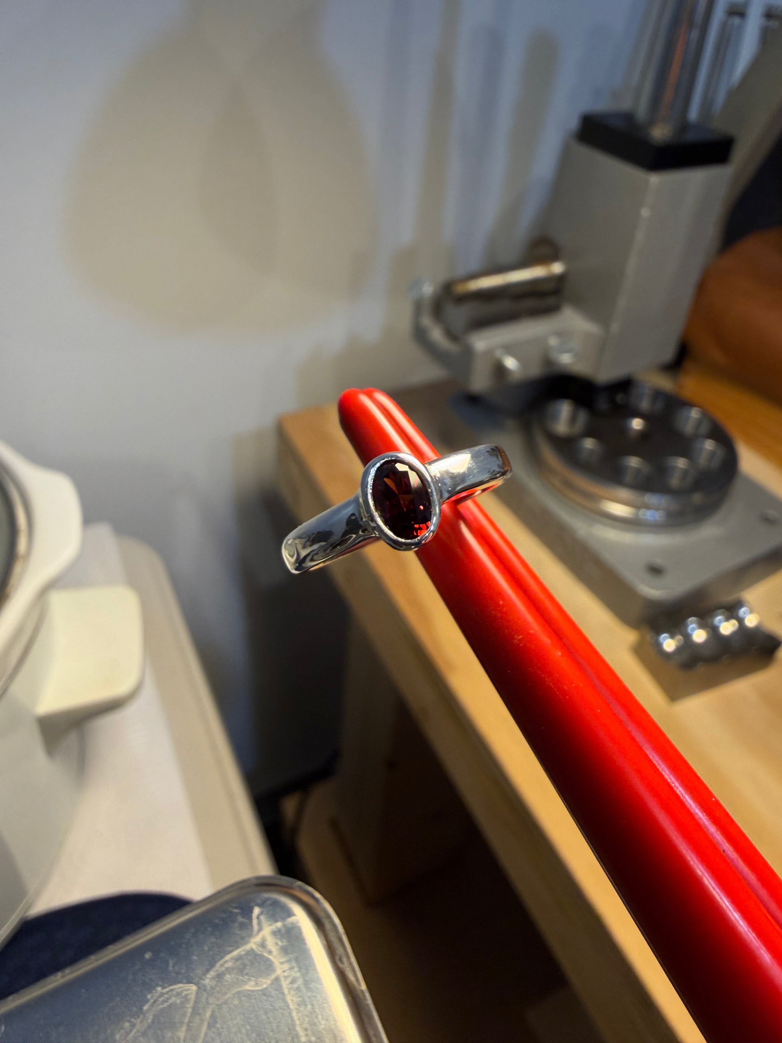 Oval Garnet Ring